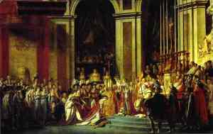 "Consecration of the Emperor Napoleon I and Coronation of the Empress Josephine in the Cathedral of Notre-Dame de Paris on 2 December 1804"
